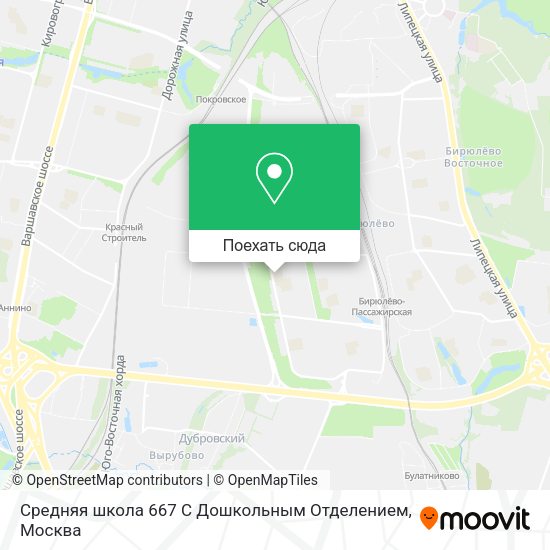 Карта Средняя школа 667 С Дошкольным Отделением