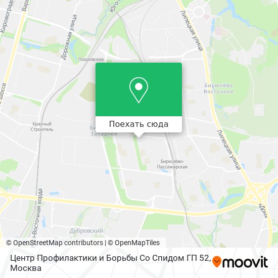 Карта Центр Профилактики и Борьбы Со Спидом ГП 52