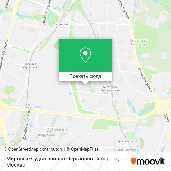 Карта Мировые Судьи района Чертаново Северное
