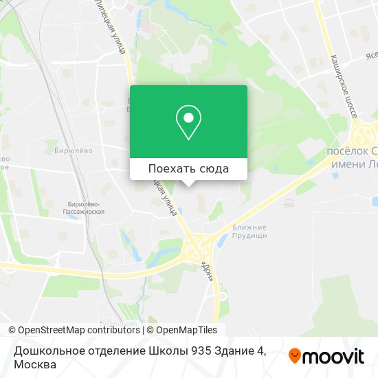 Карта Дошкольное отделение Школы 935 Здание 4