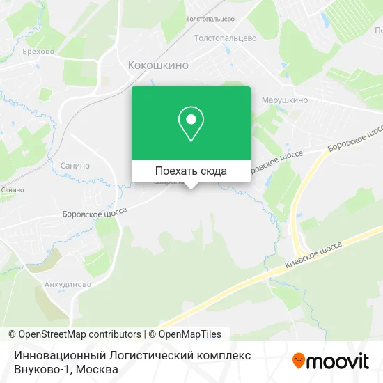 Карта Инновационный Логистический комплекс Внуково-1