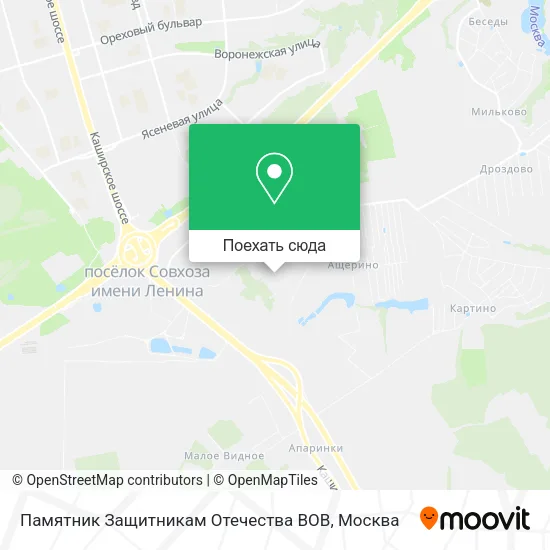 Карта Памятник Защитникам Отечества ВОВ
