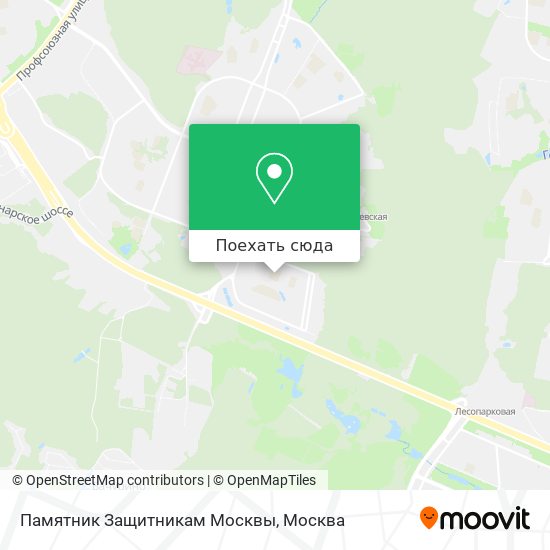 Карта Памятник Защитникам Москвы
