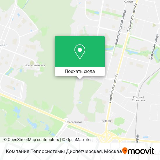 Карта Компания Теплосистемы Диспетчерская