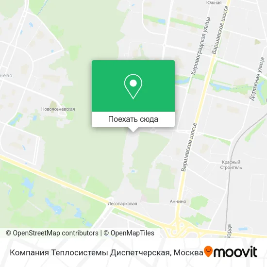Карта Компания Теплосистемы Диспетчерская