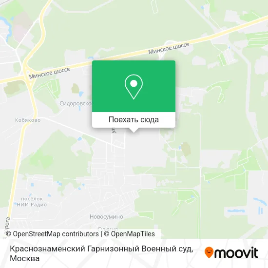 Карта Краснознаменский Гарнизонный Военный суд