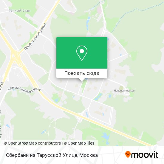 Карта Сбербанк на Тарусской Улице