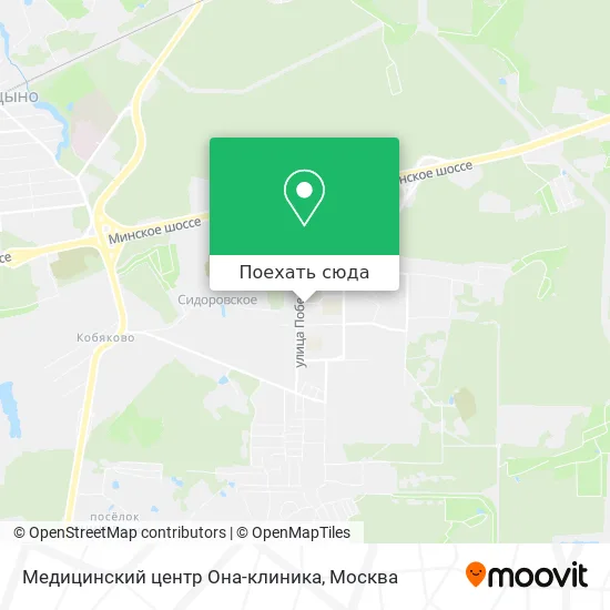 Карта Медицинский центр Она-клиника