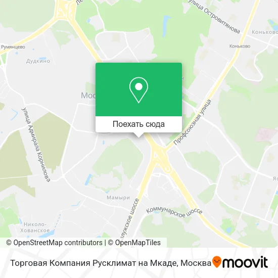 Карта Торговая Компания Русклимат на Мкаде