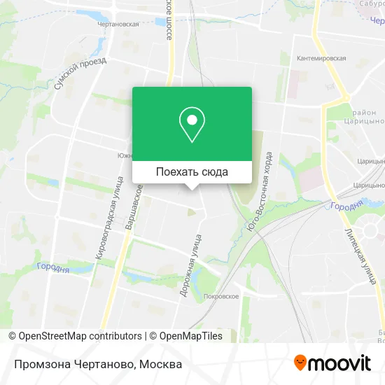 Карта Промзона Чертаново