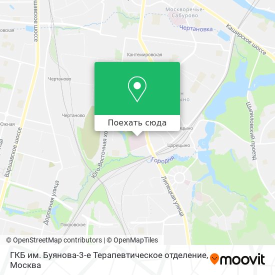 Карта ГКБ им. Буянова-3-е Терапевтическое отделение