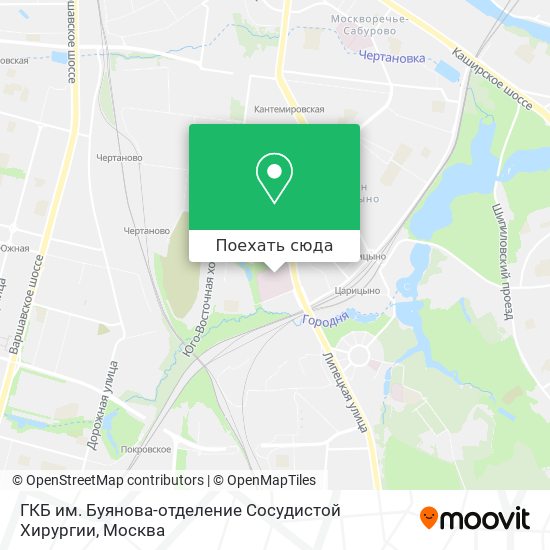 Карта ГКБ им. Буянова-отделение Сосудистой Хирургии