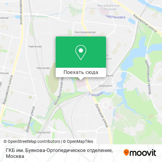 Карта ГКБ им. Буянова-Ортопедическое отделение