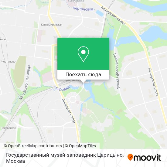 Карта Государственный музей-заповедник Царицыно