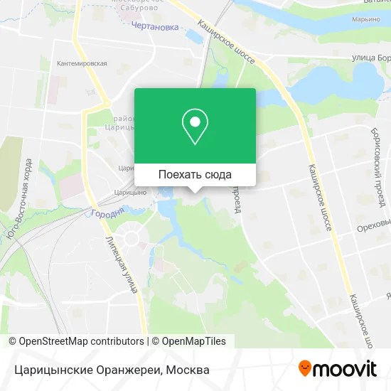 Карта Царицынские Оранжереи