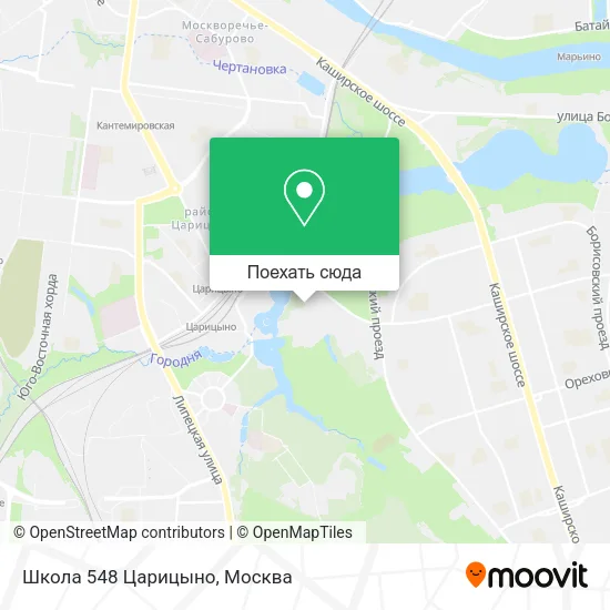 Карта Школа 548 Царицыно