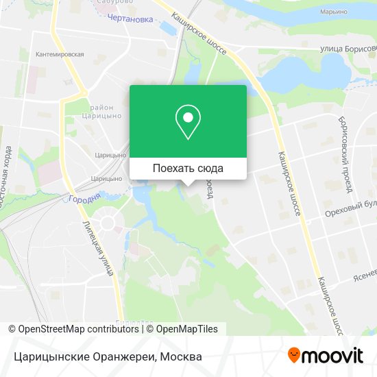 Карта Царицынские Оранжереи