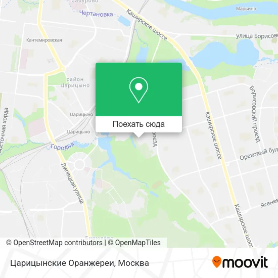 Карта Царицынские Оранжереи