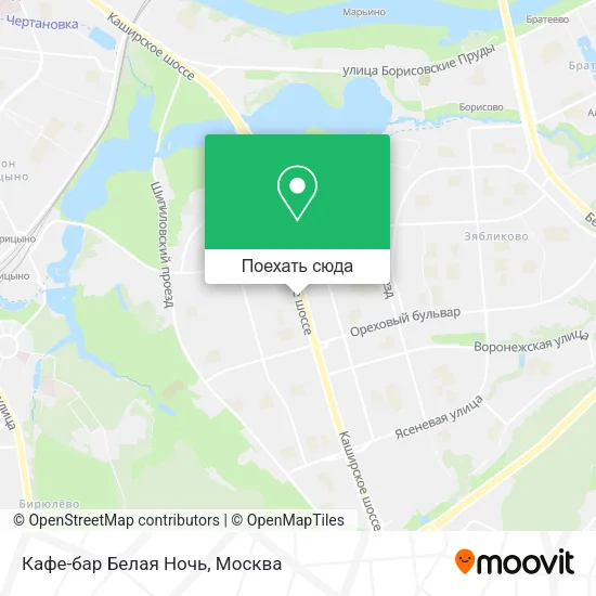 Карта Кафе-бар Белая Ночь