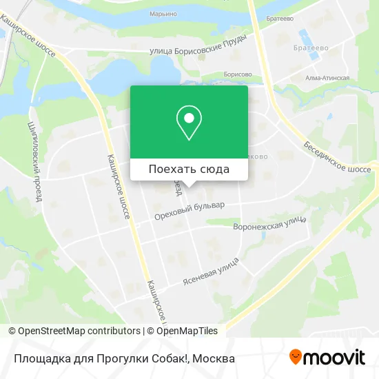 Карта Площадка для Прогулки Собак!