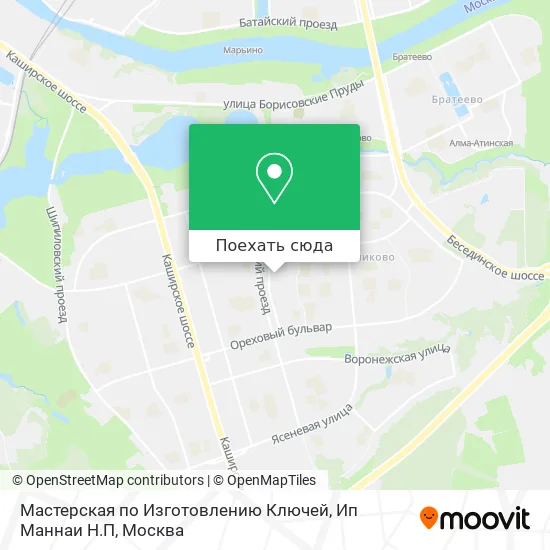 Карта Мастерская по Изготовлению Ключей, Ип Маннаи Н.П