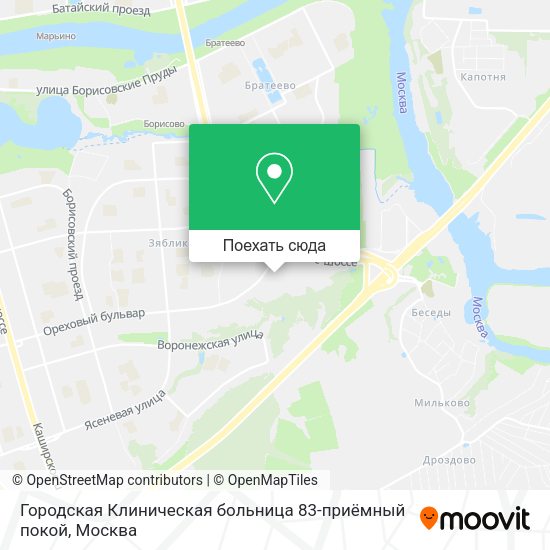 Карта Городская Клиническая больница 83-приёмный покой