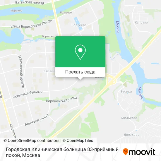 Карта Городская Клиническая больница 83-приёмный покой