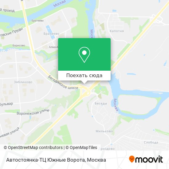 Карта Автостоянка-ТЦ Южные Ворота