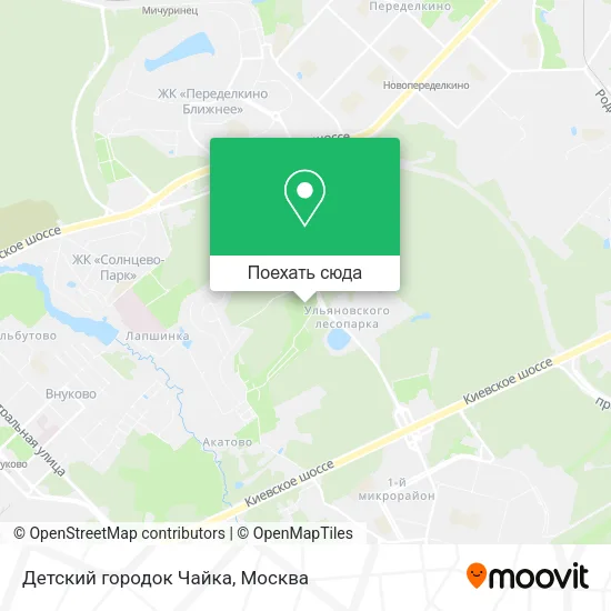 Карта Детский городок Чайка