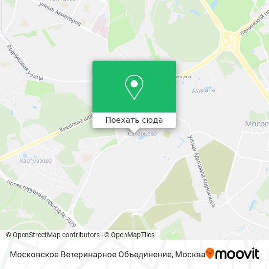 Карта Московское Ветеринарное Объединение