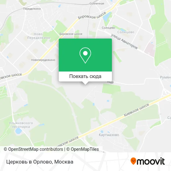 Карта Церковь в Орлово