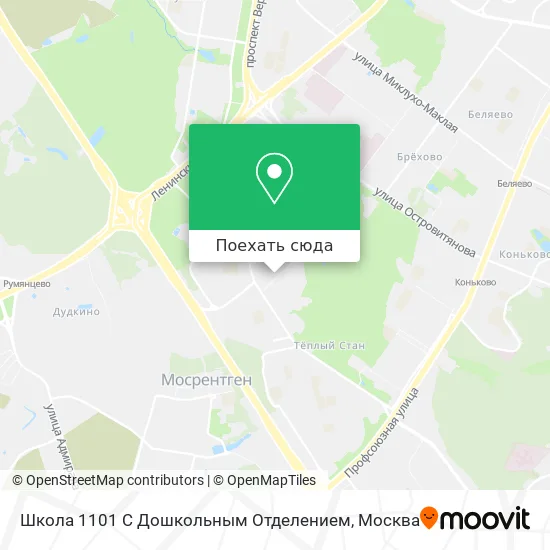 Карта Школа 1101 С Дошкольным Отделением