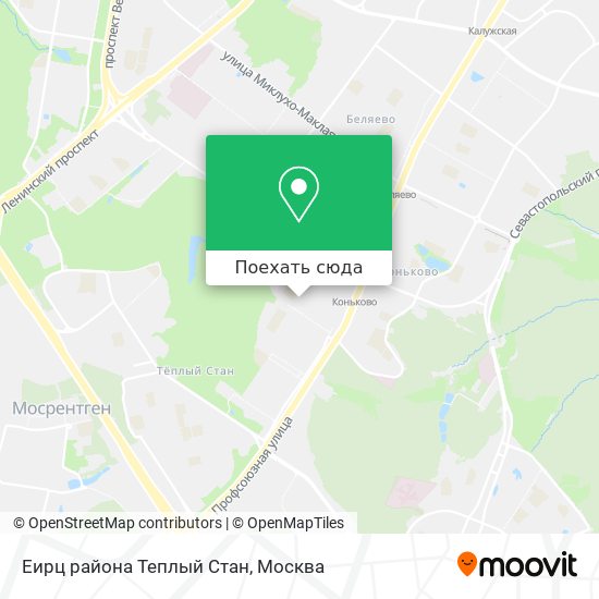 Карта Еирц района Теплый Стан
