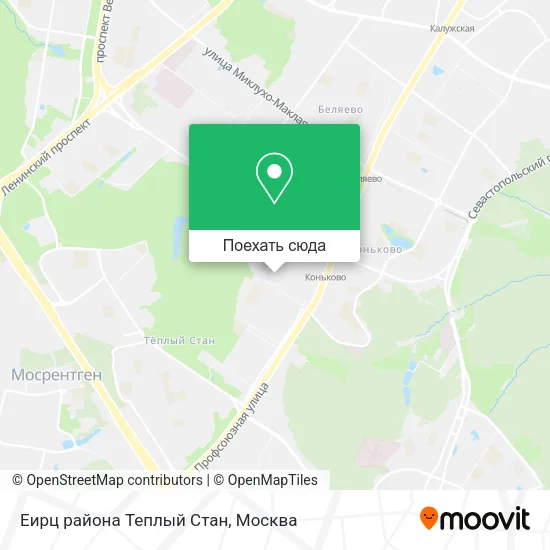 Карта Еирц района Теплый Стан