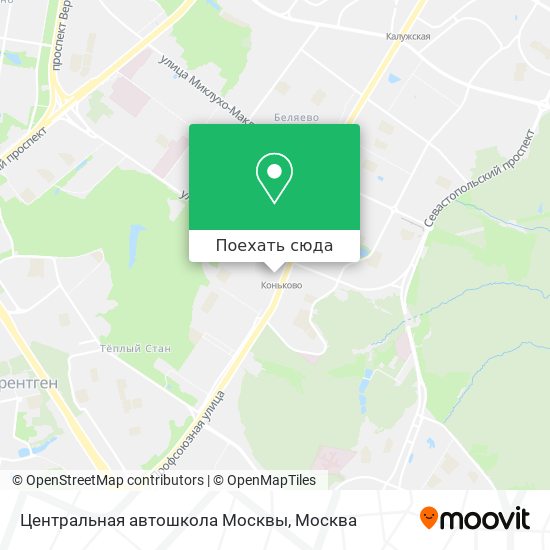 Карта Центральная автошкола Москвы