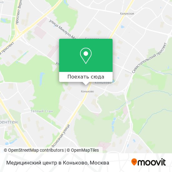Карта Медицинский центр в Коньково