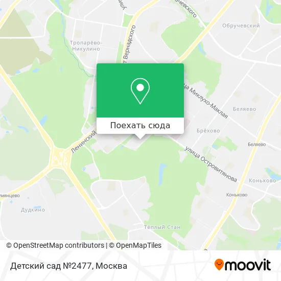 Карта Детский сад №2477