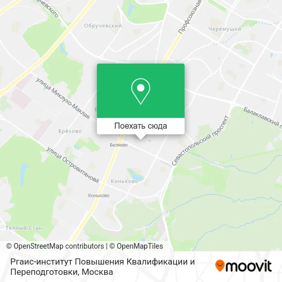Карта Ргаис-институт Повышения Квалификации и Переподготовки