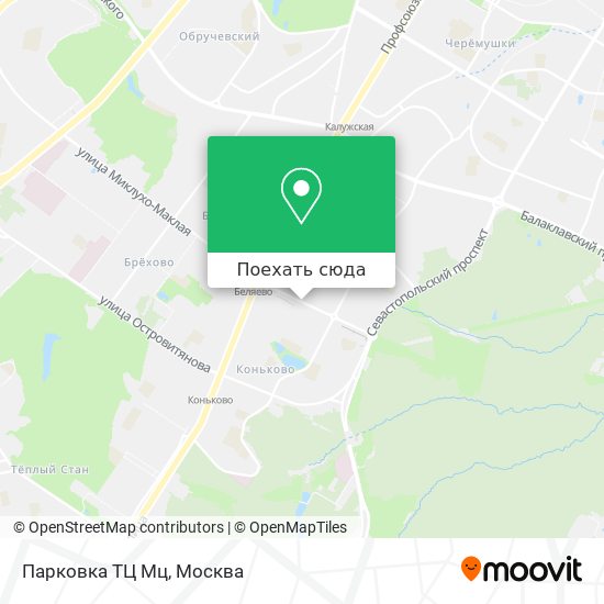 Карта Парковка ТЦ Мц