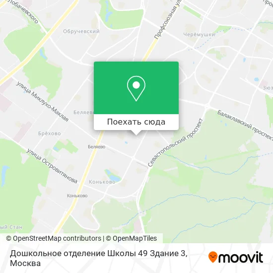 Карта Дошкольное отделение Школы 49 Здание 3