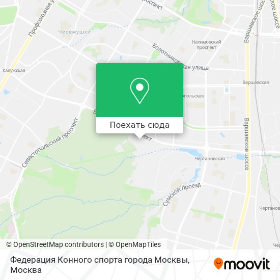 Карта Федерация Конного спорта города Москвы