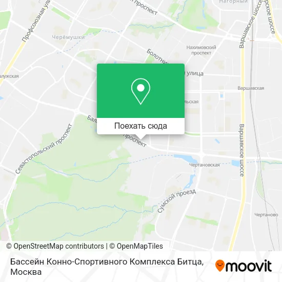 Карта Бассейн Конно-Спортивного Комплекса Битца