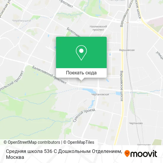 Карта Средняя школа 536 С Дошкольным Отделением