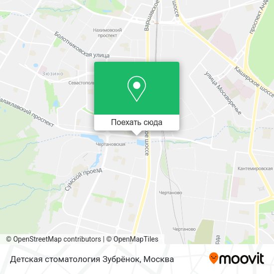 Карта Детская стоматология Зубрёнок