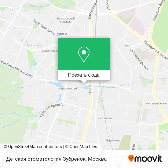 Карта Детская стоматология Зубрёнок