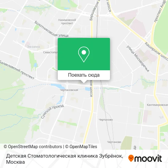 Карта Детская Стоматологическая клиника Зубрёнок