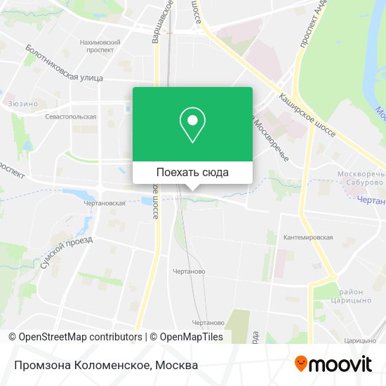 Карта Промзона Коломенское