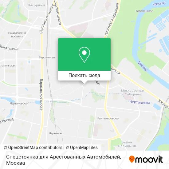 Карта Спецстоянка для Арестованных Автомобилей