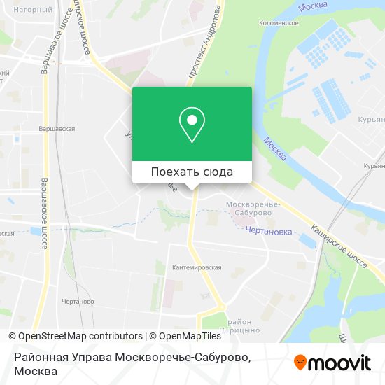 Карта Районная Управа Москворечье-Сабурово