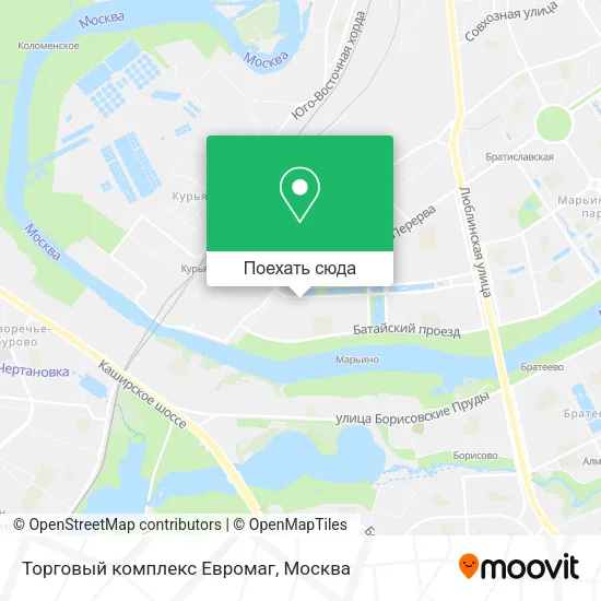 Карта Торговый комплекс Евромаг
